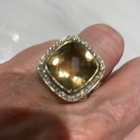 DAVID YURMAN Champagne Citrine Diamond 14mm Albion - Picture 2 of 5
